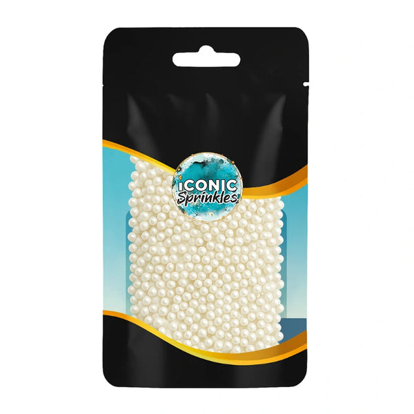 Pearl White Cachous (4mm) Sprinkles 30g