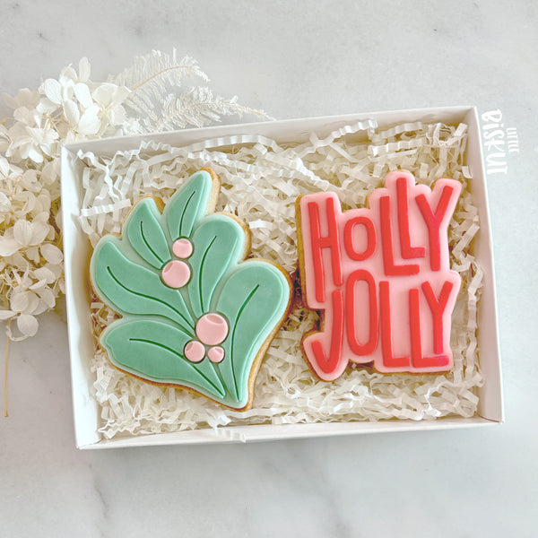 Holly Jolly Text Cutter & Debosser Set (Little Biskut)