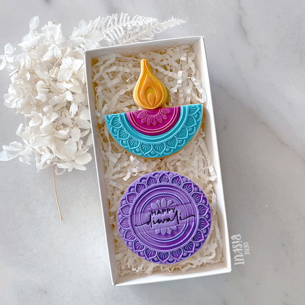 Happy Diwali Tiny Text Stamp (Little Biskut)
