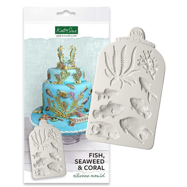 Fish & Seaweed + Coral Silicone Mould (Katy Sue)