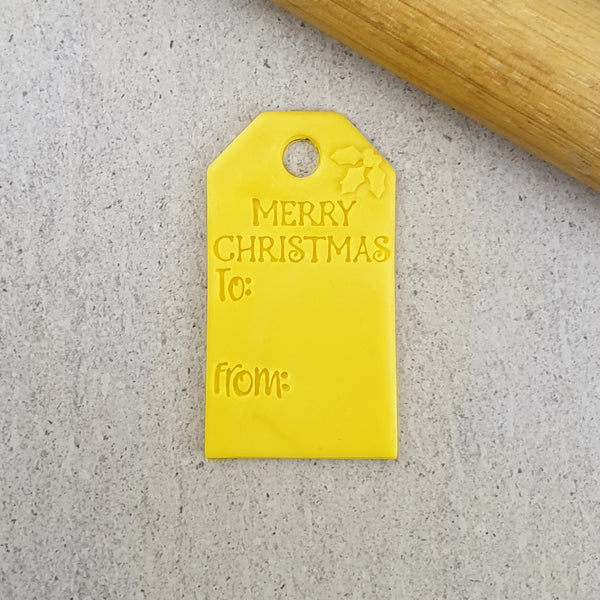 Merry Christmas Gift Tag Embosser & Cutter Set
