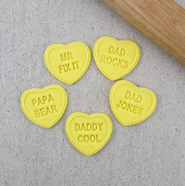 Candy Heart Dad Rocks Set