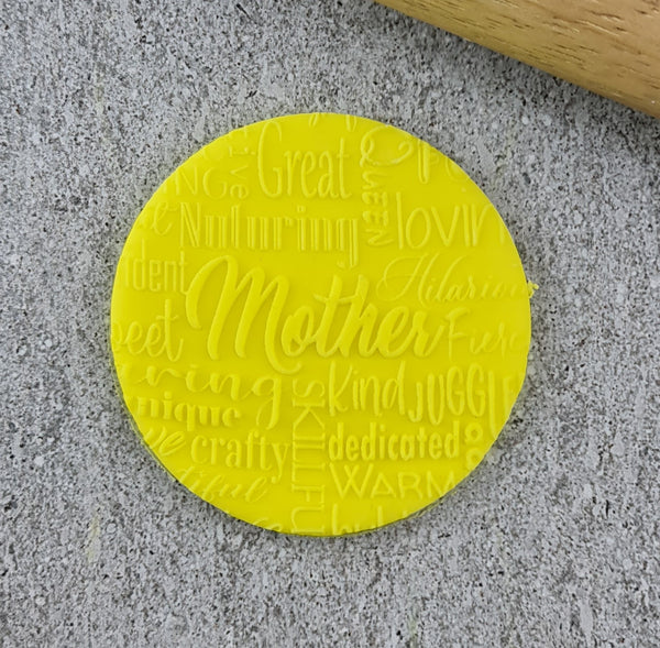 Mother Text Collage Pattern Plate