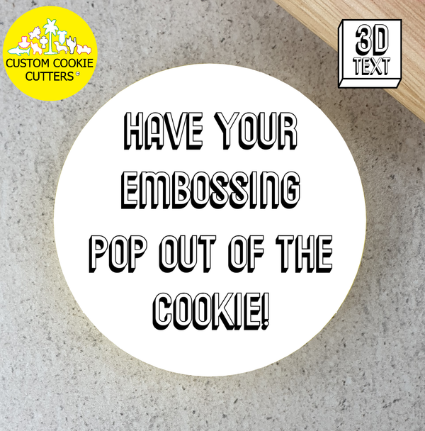 50mm Custom Square Cookie Embosser