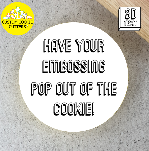 Jumbo 100mm Custom Round Cookie Embosser/Debosser