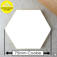 Standard 75mm Custom Hexagon Cookie Embosser/ Debosser