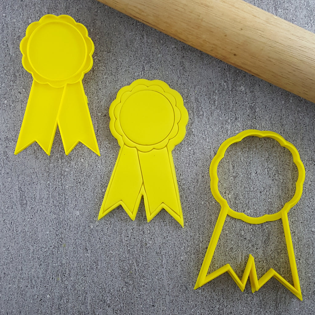 Award Ribbon Embosser & Cutter Set Custom Cookie Cutters