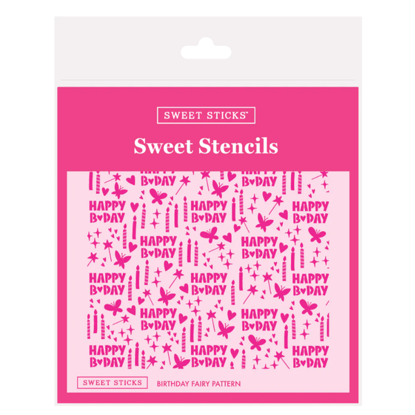 Birthday Fairy Pattern Stencil (Sweet Sticks)