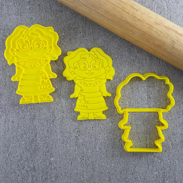 Cute Little Girl With Glasses Cutter and Embosser Set
