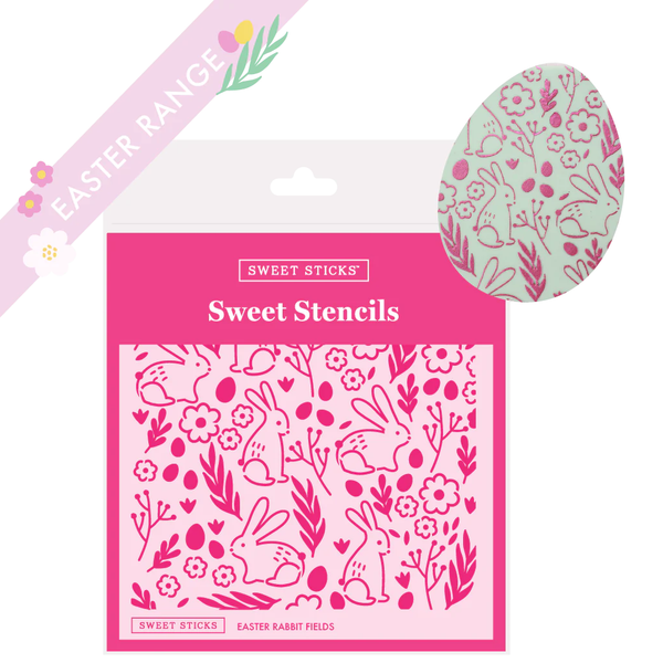 Easter Rabbit Fields Stencil (Sweet Sticks)