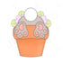 Floral Bunny Terracotta Pot