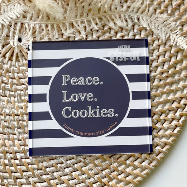 Peace. Love. Cookies. Debosser (Little Biskut Level Up!)