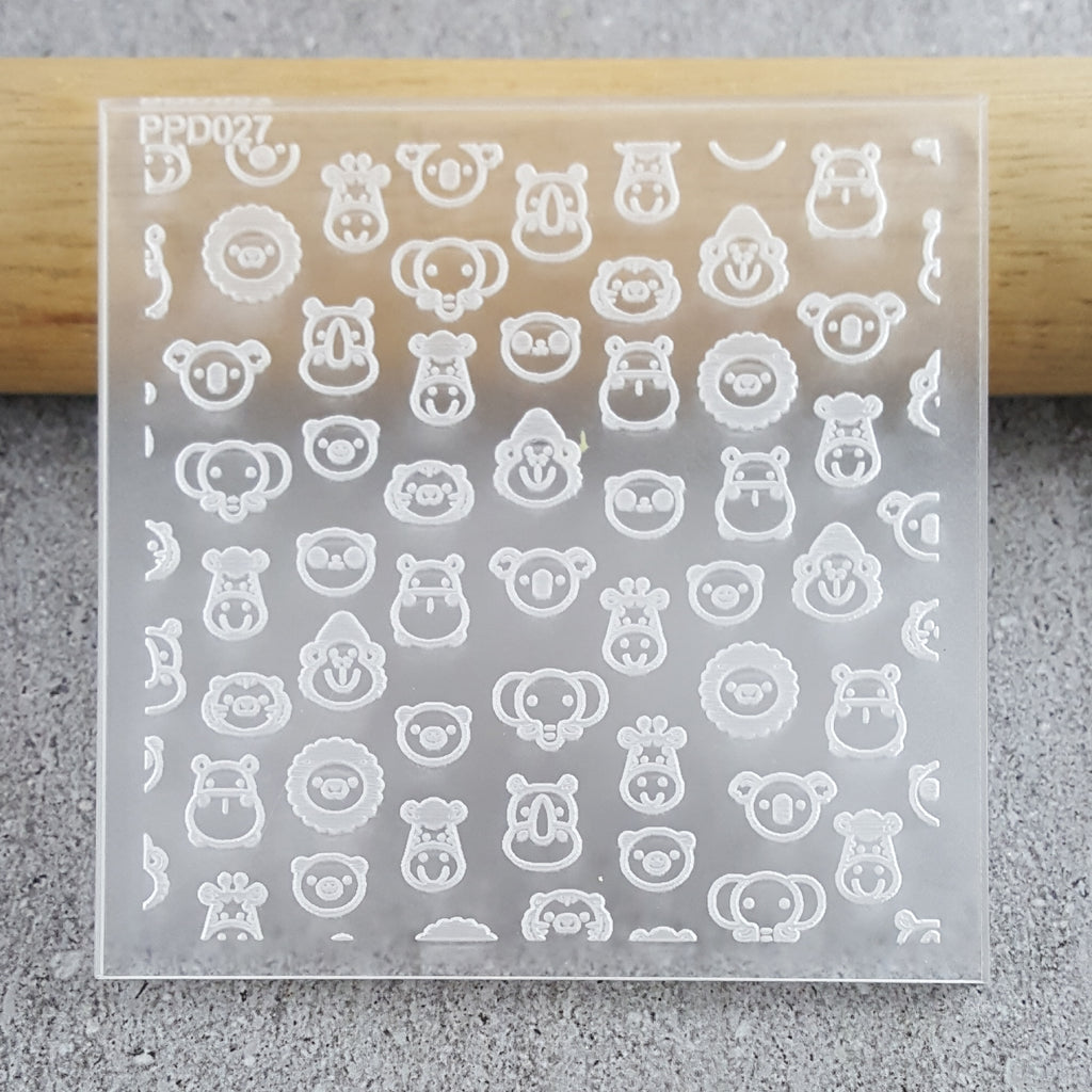 Zoo Animals Pattern Plate | Custom Cookie Cutters