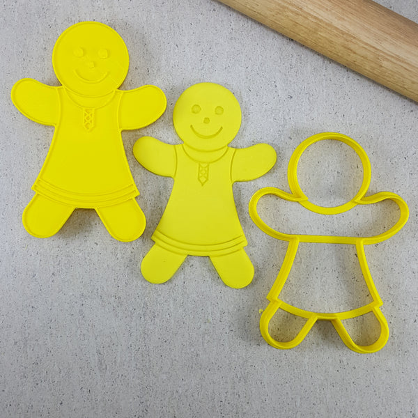 Gingerbread Man With Clothes Cutter and Embosser Set