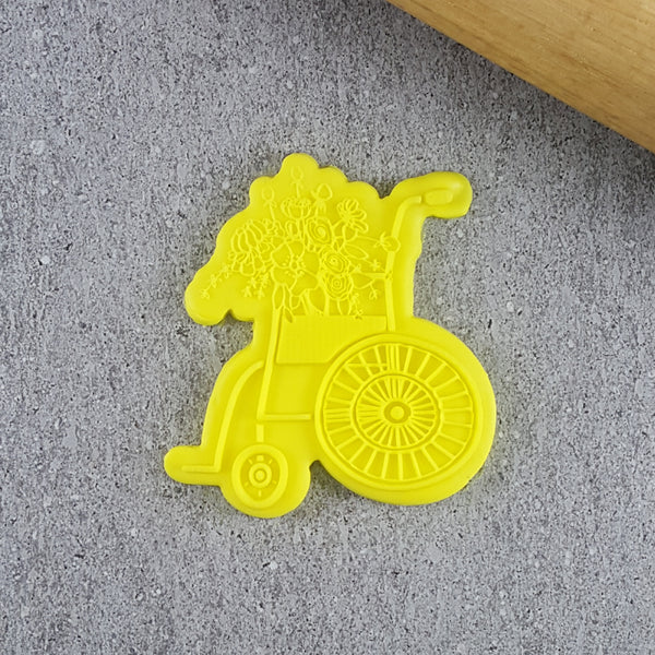 Wheelchair with Flowers Cutter and Debosser Set