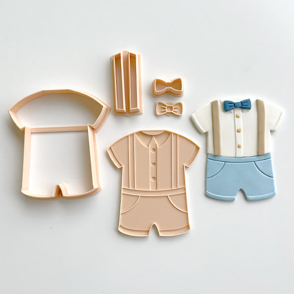 Baby Boy Outfit Cutter and Embosser Set (Little Biskut)