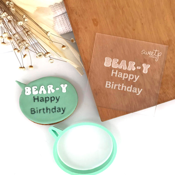 Bear-y Happy Birthday Debosser (SweetP Cakes and Cookies)