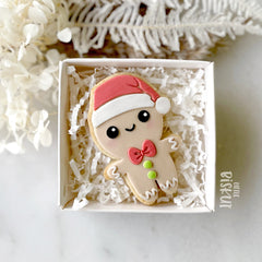 Gingerbread Man with Santa Hat Cutter & Debosser Set (Little Biskut)