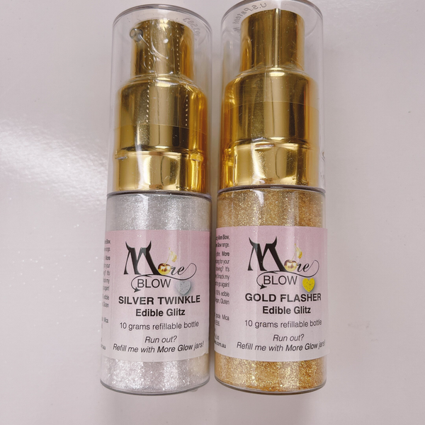 More Blow- The Ultimate Glitter Puffer Spray- Silver Twinkle!  (Moreish Cakes)