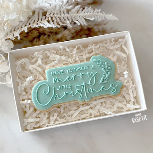Have Yourself A Merry Little Christmas Cutter and Debosser Set (Little Biskut)
