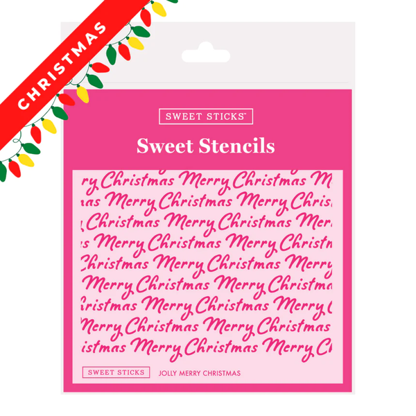 Jolly Merry Christmas Sweet Stencil (Sweet Sticks)
