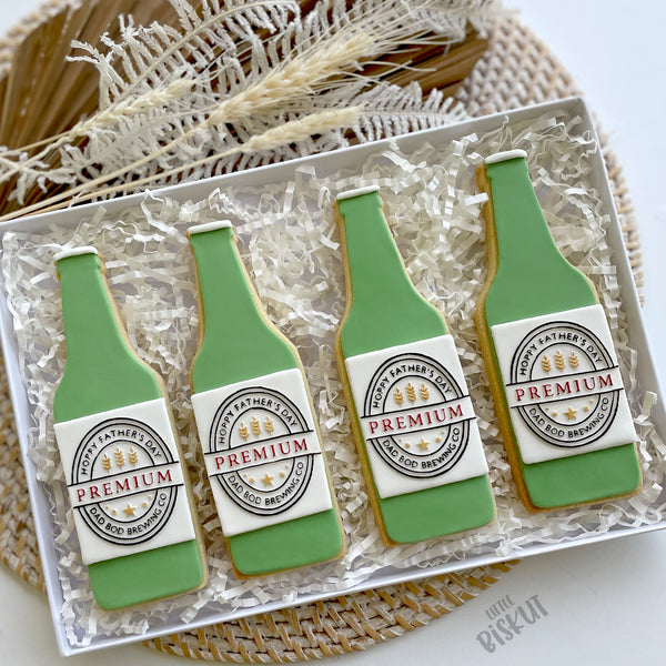 Hoppy Father's Day Beer Bottle Cutter & Debosser Set (Little Biskut)