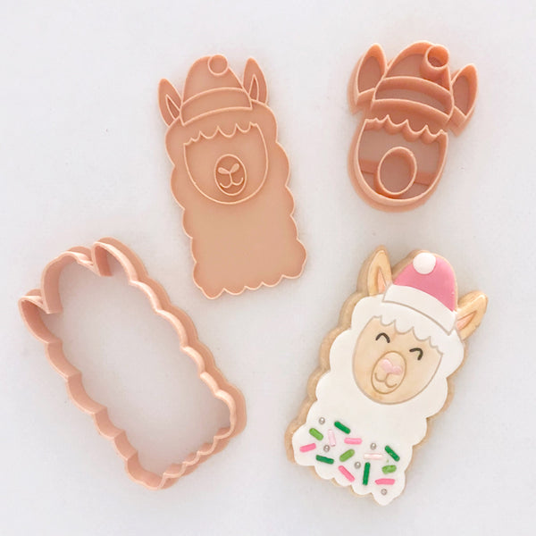Christmas Llama Stamp and Cutter Set (Little Biskut)