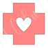 Red Cross (with Heart Cutout)